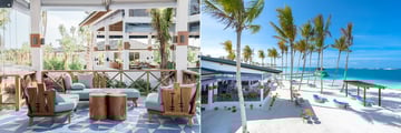 Bar area by the beach in a resort