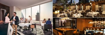 Jumeirah Emirates Towers, (clockwise from left): Alta Badia, Al Nafoorah Terrace and The Rib Room