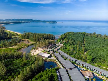 Aerial view of resort