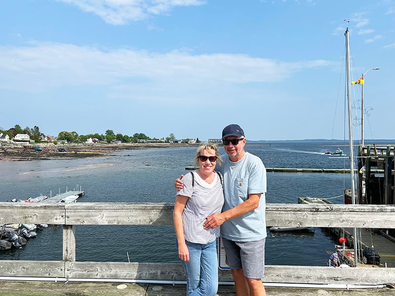 Kathryn and her husband enjoying the views in Atlantic Canada