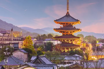 Kyoto Old Town skyline