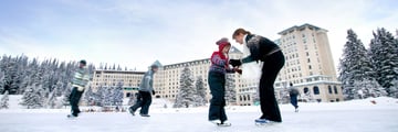 Ice skating at Chateau Fairmont Lake Louise