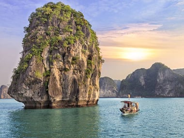 Sunset at Halong Bay