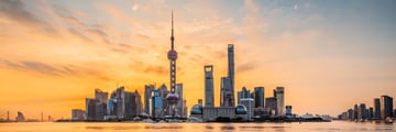 Shanghai Skyline at Sunset