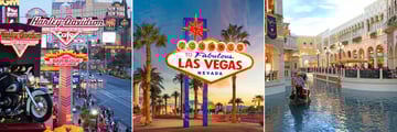 The Venetian Canals and Las Vegas Strip