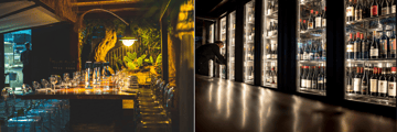 Dining at Cala Luna, Wine Cellar
