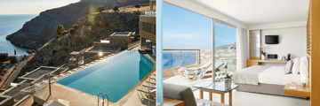 Pool at the Lindos Blu, Double Deluxe room
