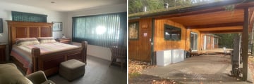Rustic lodge accommodation at Bear Whisperer
