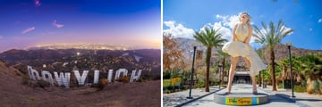 Hollywood Sign in Los Angeles and Palm Springs