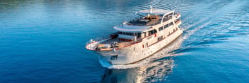 Aerial view of MS Summer in Croatia