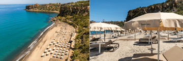 The beach at Mangia's Pollina Resort