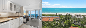 Suite with ocean views at a hotel