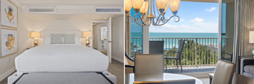 Two bedroom suite at a hotel with ocean views