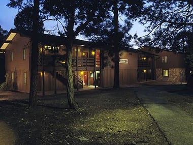 Exterior in the evening, Maswik Lodge