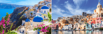 Santorini and Naples
