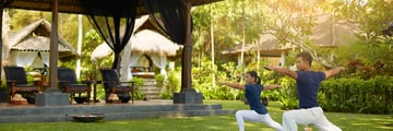 Melia Bali Yoga in the gardens