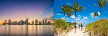 Miami offers a cosmopolitan downtown and fabulous beaches