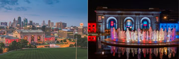 Kansas City skyline and Union Station, Kansas City