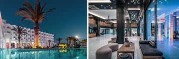 Mitsis Faliraki at night, hotel bar