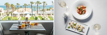 Outdoor dining, restaurant food