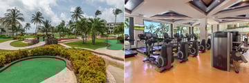 Mini golf and a fitness centre