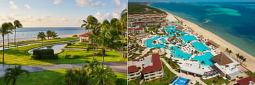 Garden and pool area at a resort