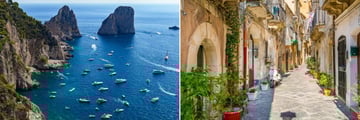 Naples sightseeing and charming Sicilian streets