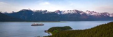 Enjoy scenic Alaskan views sailing on the Holland America