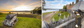 Fort Anne National Historic Site (left), Port-Royal National Historic Site (right)