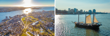 Halifax Citadel National Historic Site (left), Tall Ship Silva sailing cruise on the Halifax Waterfront (right)