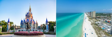 Magic Kingdom, Orlando and Panama City Beach
