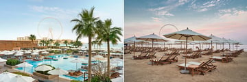 The pool and private beach at Rixos Premium Dubai JBR