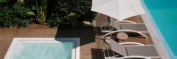 Pool and Hot tub at the Palazzo del Garda