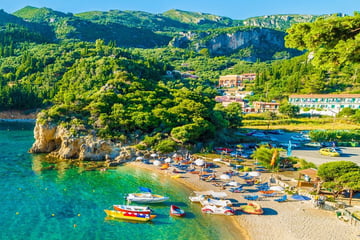 A secluded bay in Paleokastritsa, Corfu
