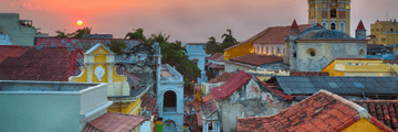 Sunset over Cartagena, Colombia