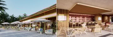 Bar and restaurant in a hotel