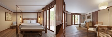 Master suite at a hotel