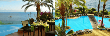 Pool and al fresco dining at the Pestana Promenade