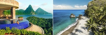 Infinity Pool and Beach at Jade Mountain