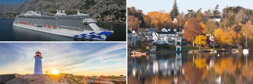 Princess Cruise Ship, Autumn in Halifax and Halifax Harbour Lighhouse