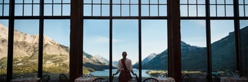 Prince of Wales Hotel overlooking Prince of Wales Hotel, Waterton Lakes