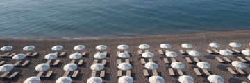 Private beach at the Princess Andriana Resort & Spa