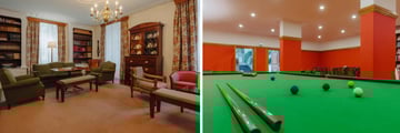 Library, snooker room