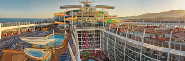 Harmony of the Seas panoramic view of the decks