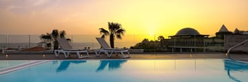 The rooftop pool at Hotel Colon Guanahani