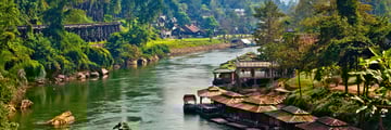 River Kwai and Wooden Rail Bridge