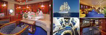 Spa, Royal Clipper Ship, Ship Lounge, Cabin, Stair Case 
