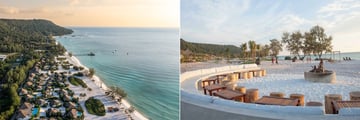 The Royal Sands Koh Rong: Aerial view and The Chill Lounge Fire Pit 