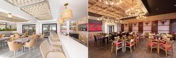 Two restaurants at a resort