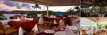 Dining at St James' Club and Villas